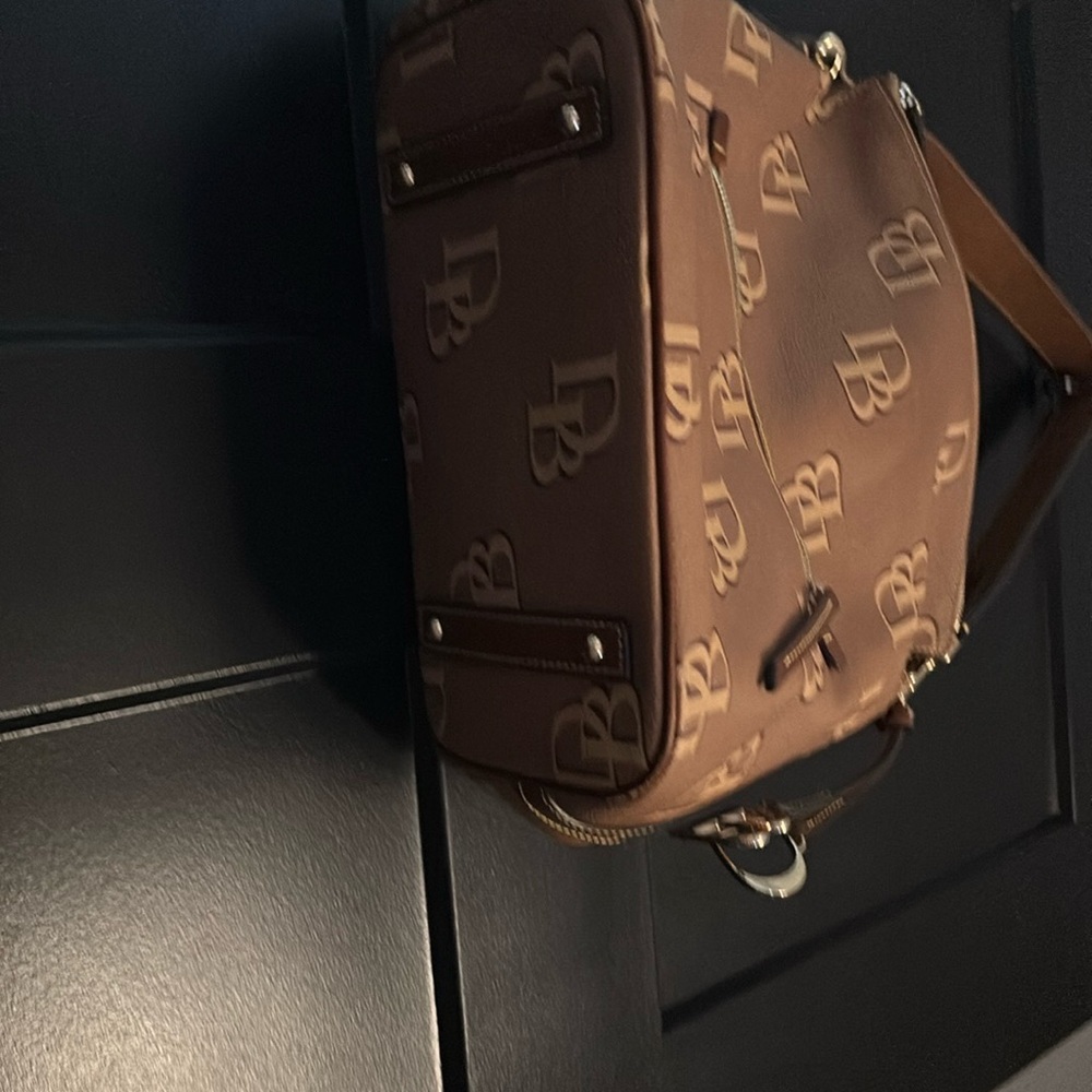 Dooney & Bourke Tan Monogram Shoulder Bag - Picture 2 of 10